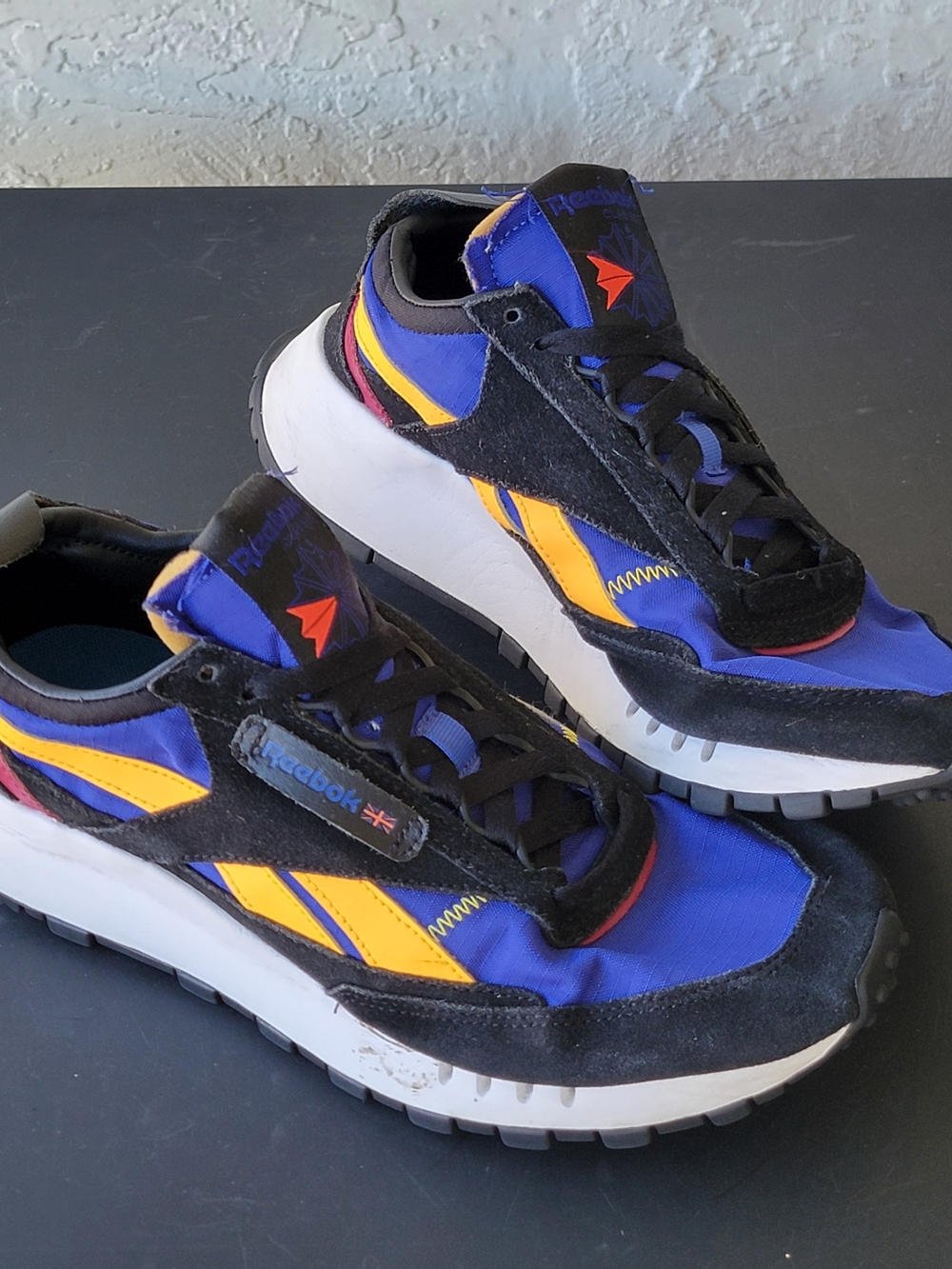 Reebok Men's Classic Leather Legacy Shoes Core Black/bright Cobalt/punch Berry 8